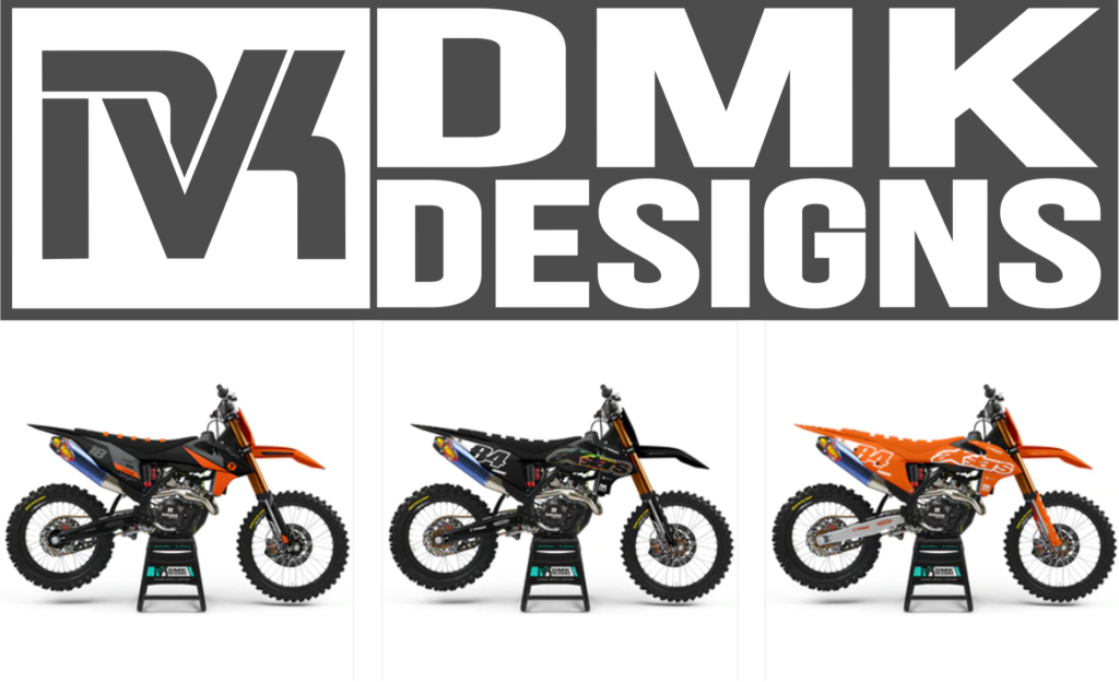 dmk logo with bikes